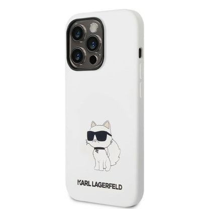 MagSafe Case for Apple iPhone 14 Pro, Karl Lagerfeld, Choupette Silicone, White