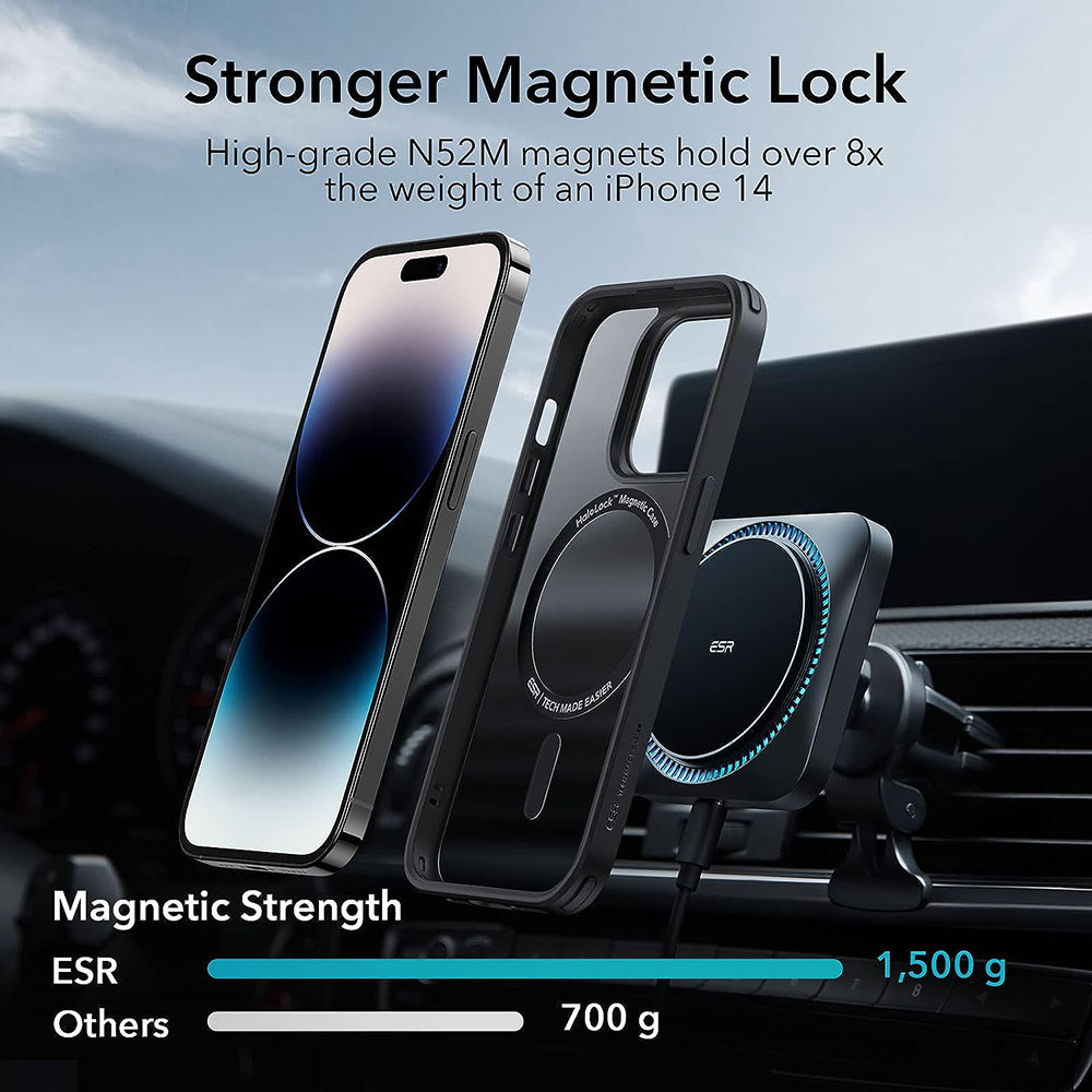 Capa MagSafe para Apple iPhone 14 Pro Max, ESR, Classic Hybrid, Preto Satinado