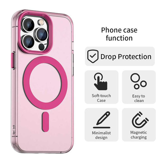Capa MagSafe para Apple iPhone 14 Pro Max, Techsuit, CandyCase, Rosa