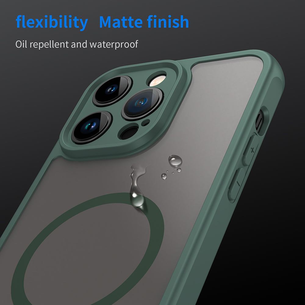 Capa MagSafe para Apple iPhone 14 Pro Max, Techsuit, HaloFrost II, Verde