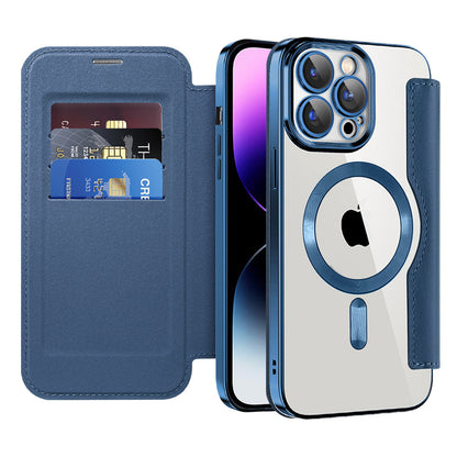 Capa MagSafe para Apple iPhone 14 Pro Max, Techsuit, SmartMag Book, Azul