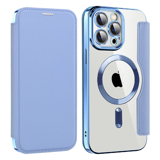 Capa MagSafe para Apple iPhone 14 Pro Max, Techsuit, SmartMag Book, Azul