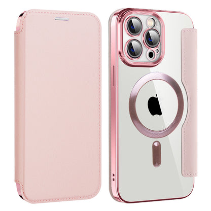 Capa MagSafe para Apple iPhone 14 Pro Max, Techsuit, SmartMag Book, Rosa