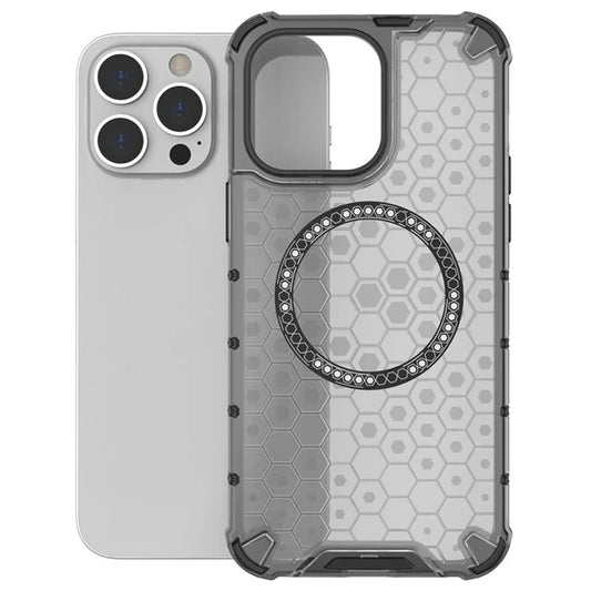 Capa MagSafe para Apple iPhone 14 Pro, Techsuit, HoneyComb Shield, Branca