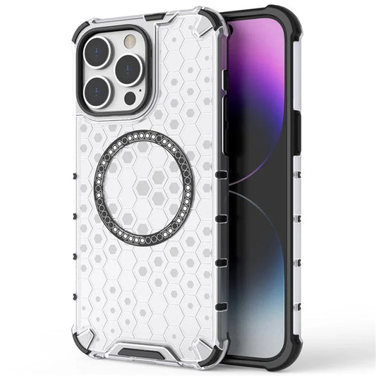 Capa MagSafe para Apple iPhone 14 Pro, Techsuit, HoneyComb Shield, Preta