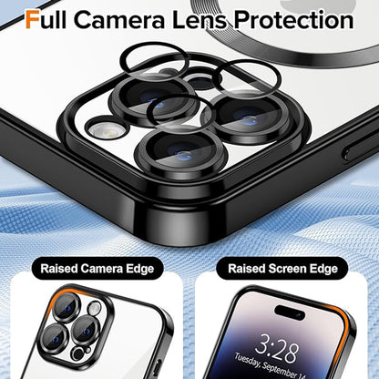 Capa MagSafe para Apple iPhone 14 Pro, Techsuit, Luxury Crystal, Preta