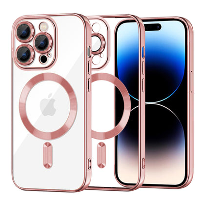 Capa MagSafe para Apple iPhone 14 Pro, Techsuit, Luxury Crystal, Rosa
