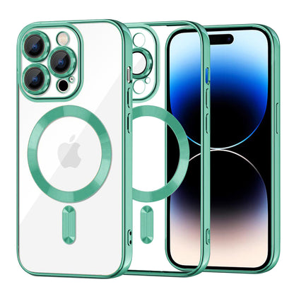 Capa MagSafe para Apple iPhone 14 Pro, Techsuit, Luxury Crystal, Verde Claro