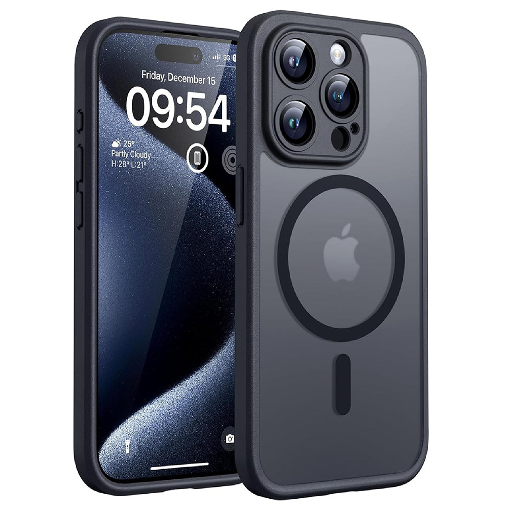 Capa MagSafe para Apple iPhone 14 Pro, Techsuit, PureFrost, Preto Satinado