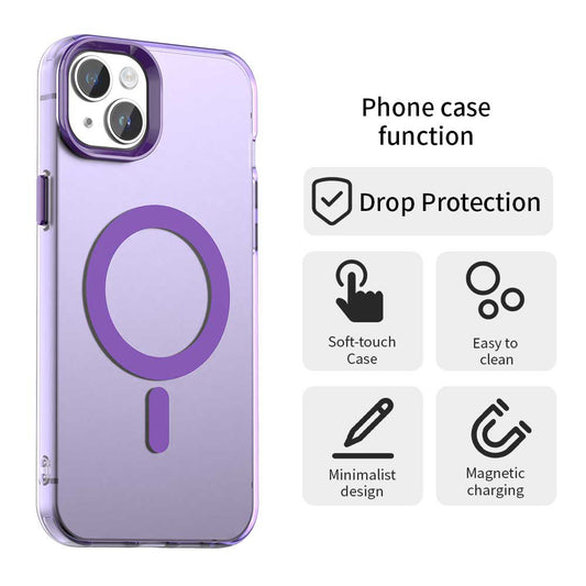 Capa MagSafe para Apple iPhone 14, Techsuit, CandyCase, Roxo
