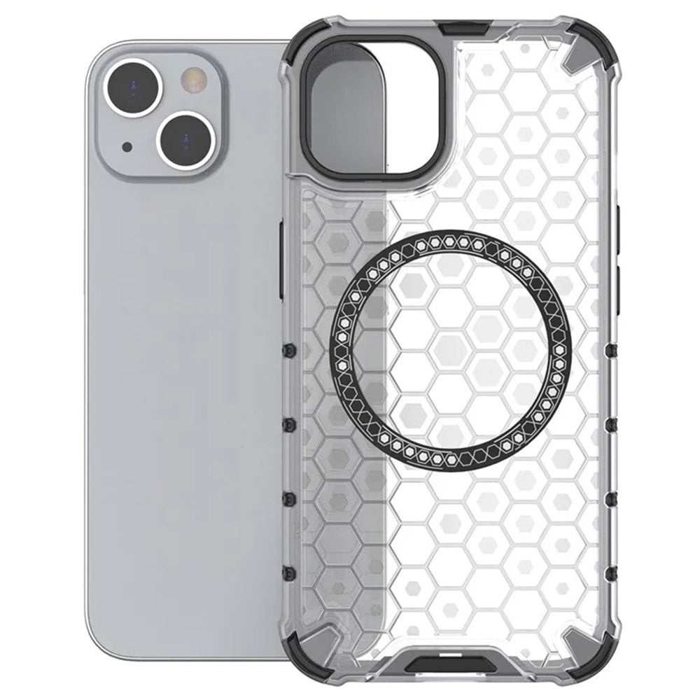 Capa MagSafe para Apple iPhone 14, Techsuit, HoneyComb Shield, Branca