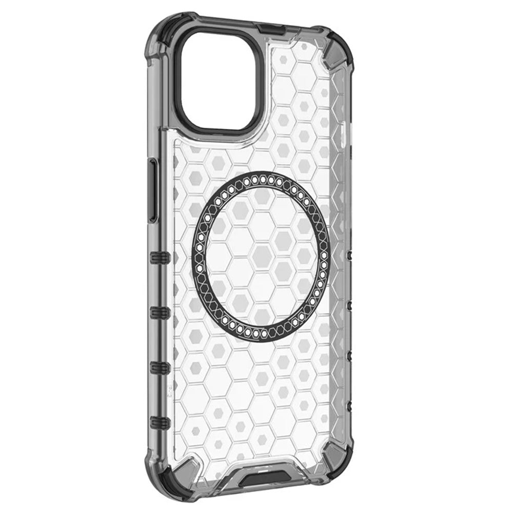 Capa MagSafe para Apple iPhone 14, Techsuit, HoneyComb Shield, Branca