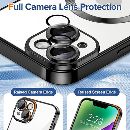 Capa MagSafe para Apple iPhone 14, Techsuit, Luxury Crystal, Preta