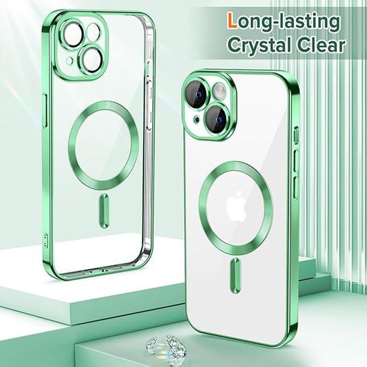 Capa MagSafe para Apple iPhone 14, Techsuit, Luxury Crystal, Verde Claro