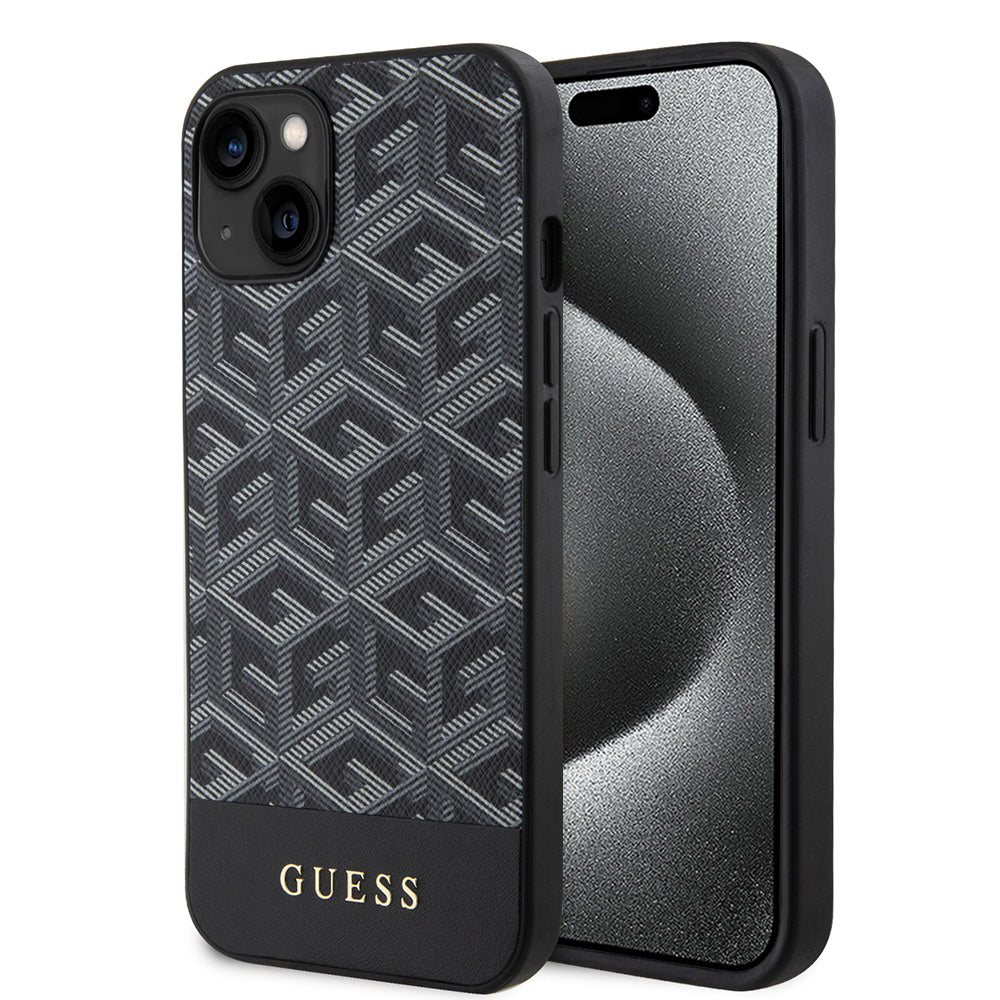 Capa MagSafe para Apple iPhone 15, Guess, GCube Stripes, Preta