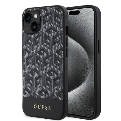 Capa MagSafe para Apple iPhone 15, Guess, GCube Stripes, Preta