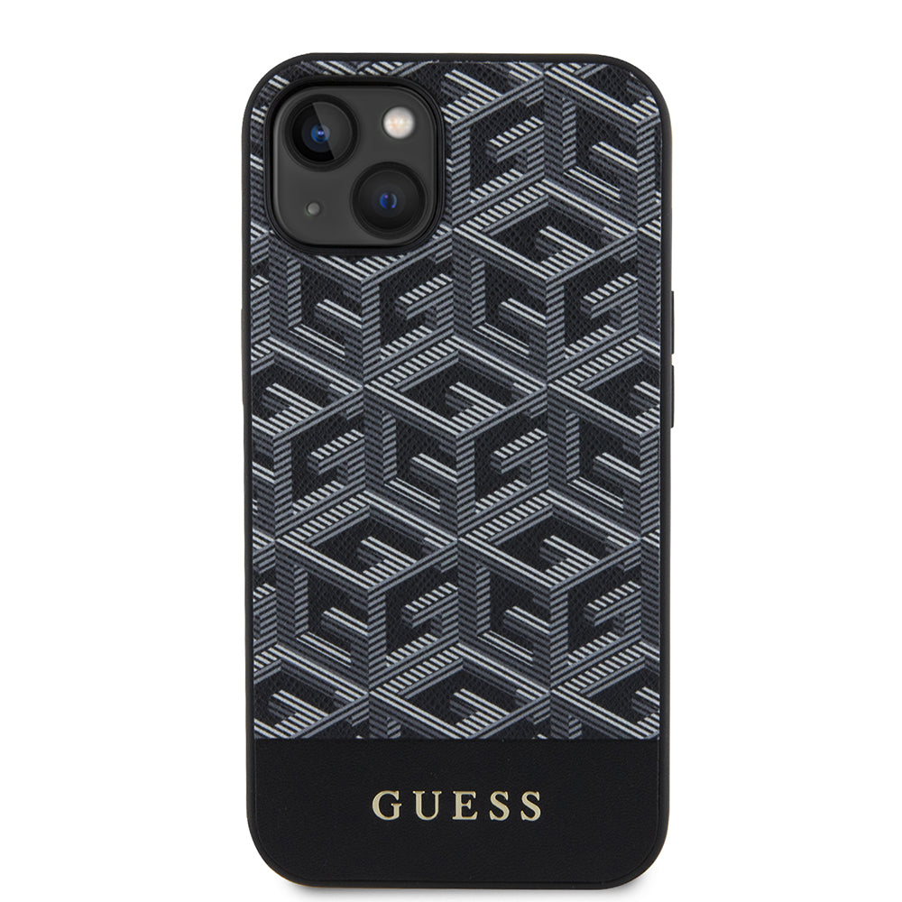 Capa MagSafe para Apple iPhone 15, Guess, GCube Stripes, Preta