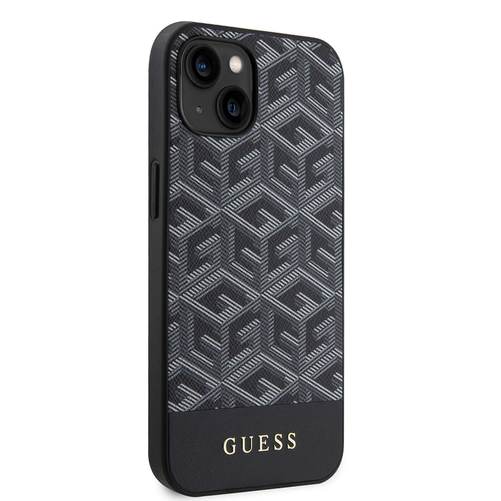 Capa MagSafe para Apple iPhone 15, Guess, GCube Stripes, Preta