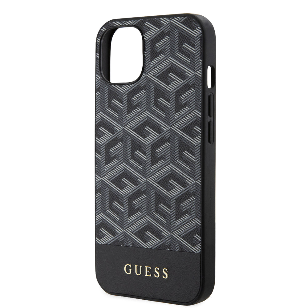 Capa MagSafe para Apple iPhone 15, Guess, GCube Stripes, Preta