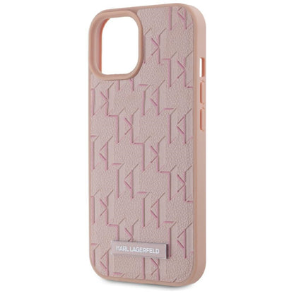 Capa MagSafe para Apple iPhone 15, Karl Lagerfeld, Hot Stamp, Rosa