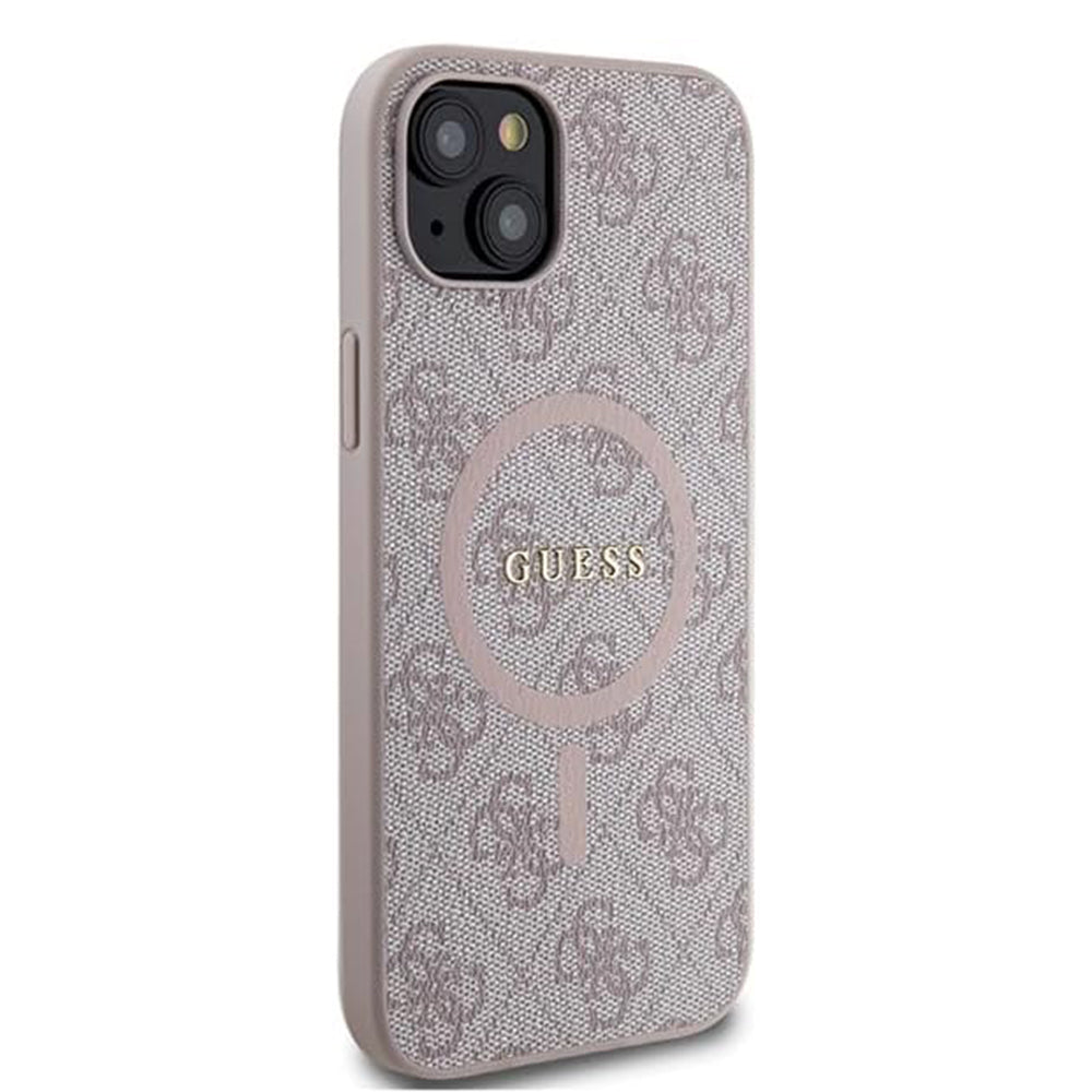 Capa MagSafe para Apple iPhone 15 Plus, Guess, Coleção 4G, Rosa
