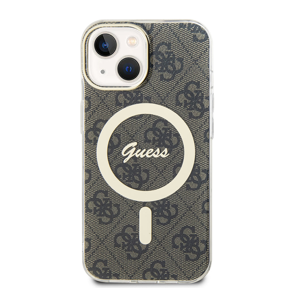 Capa MagSafe para Apple iPhone 15 Plus, Guess, IML 4G, Castanho