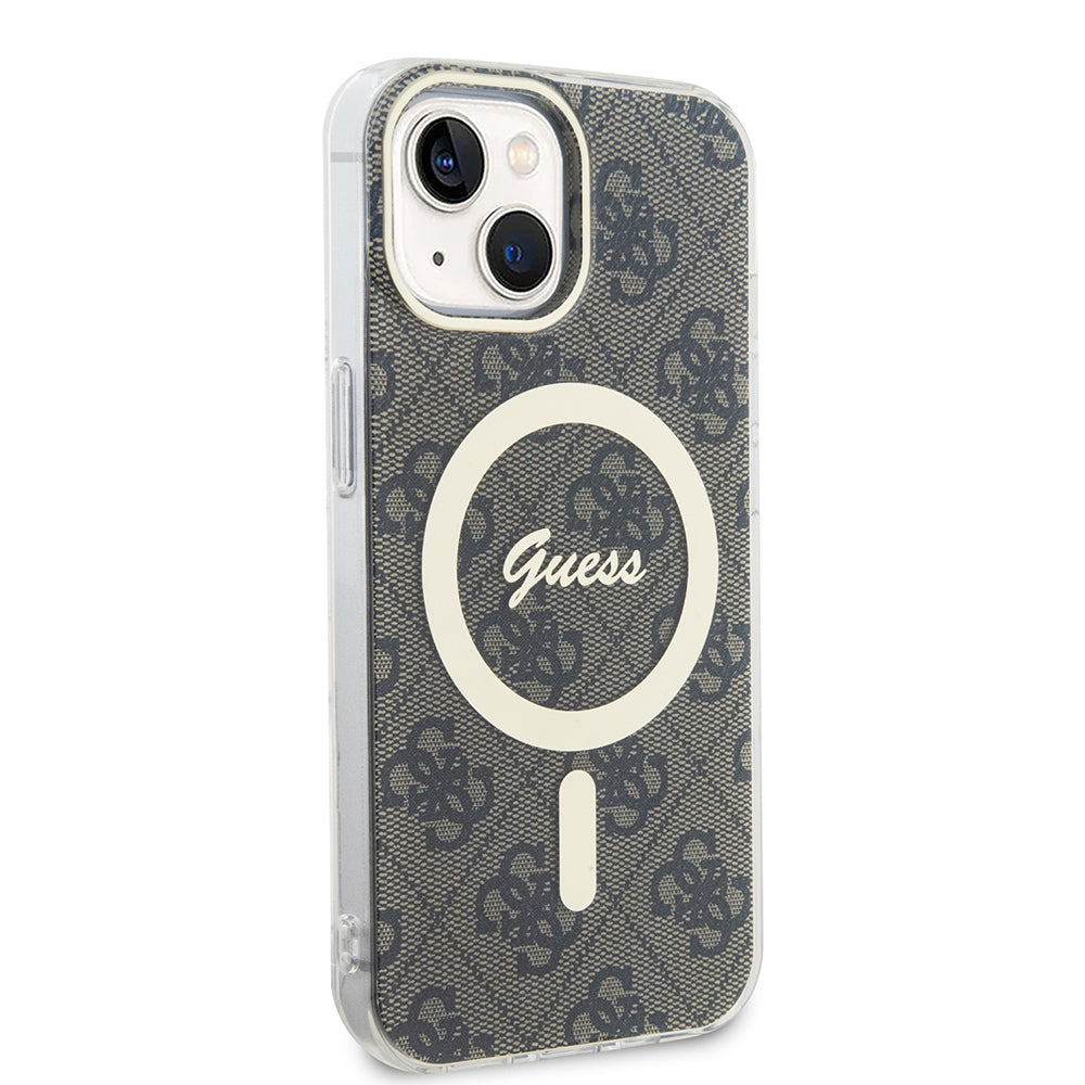 Capa MagSafe para Apple iPhone 15 Plus, Guess, IML 4G, Castanho