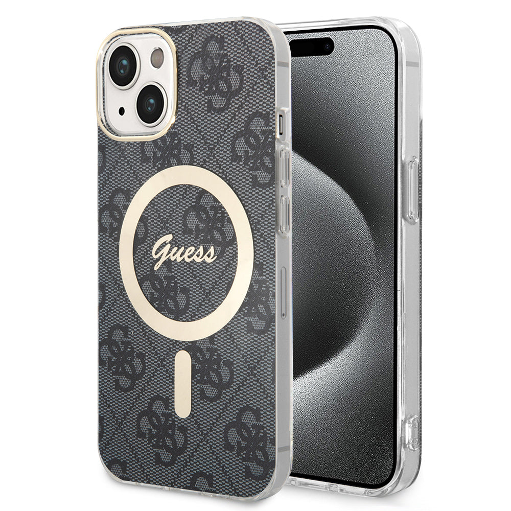 Capa MagSafe para Apple iPhone 15 Plus, Guess, IML 4G, Preta