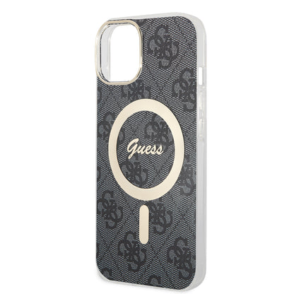 Capa MagSafe para Apple iPhone 15 Plus, Guess, IML 4G, Preta