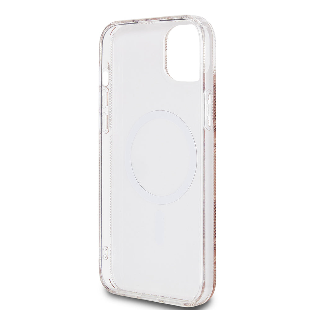 Capa MagSafe para Apple iPhone 15 Plus, Guess, IML Gcube, Marrom