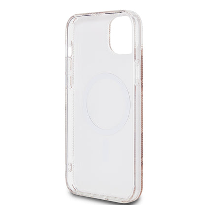 Capa MagSafe para Apple iPhone 15 Plus, Guess, IML Gcube, Marrom