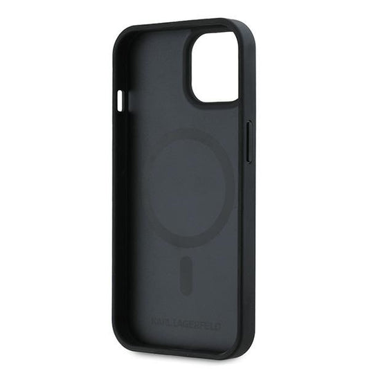 Capa MagSafe para Apple iPhone 15 Plus, Karl Lagerfeld, Karl's Head, Preta