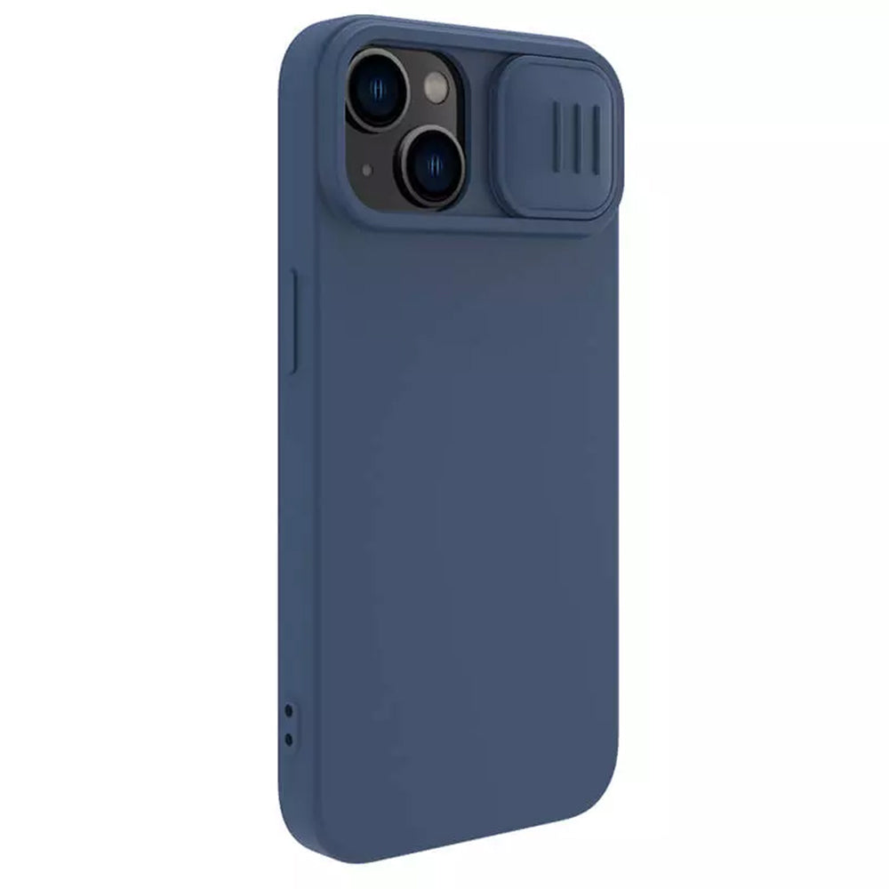 Capa MagSafe para Apple iPhone 15 Plus, Nillkin, CamShield Silky, Azul