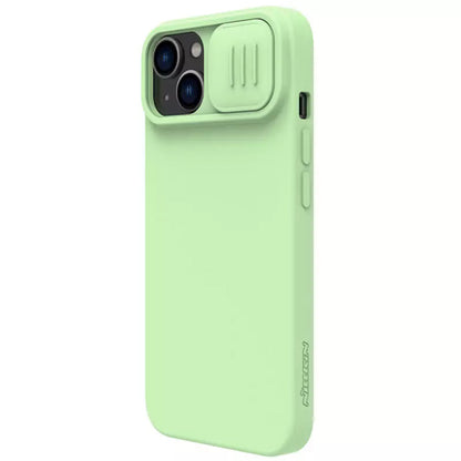 Capa MagSafe para Apple iPhone 15 Plus, Nillkin, CamShield Silky, Verde Claro