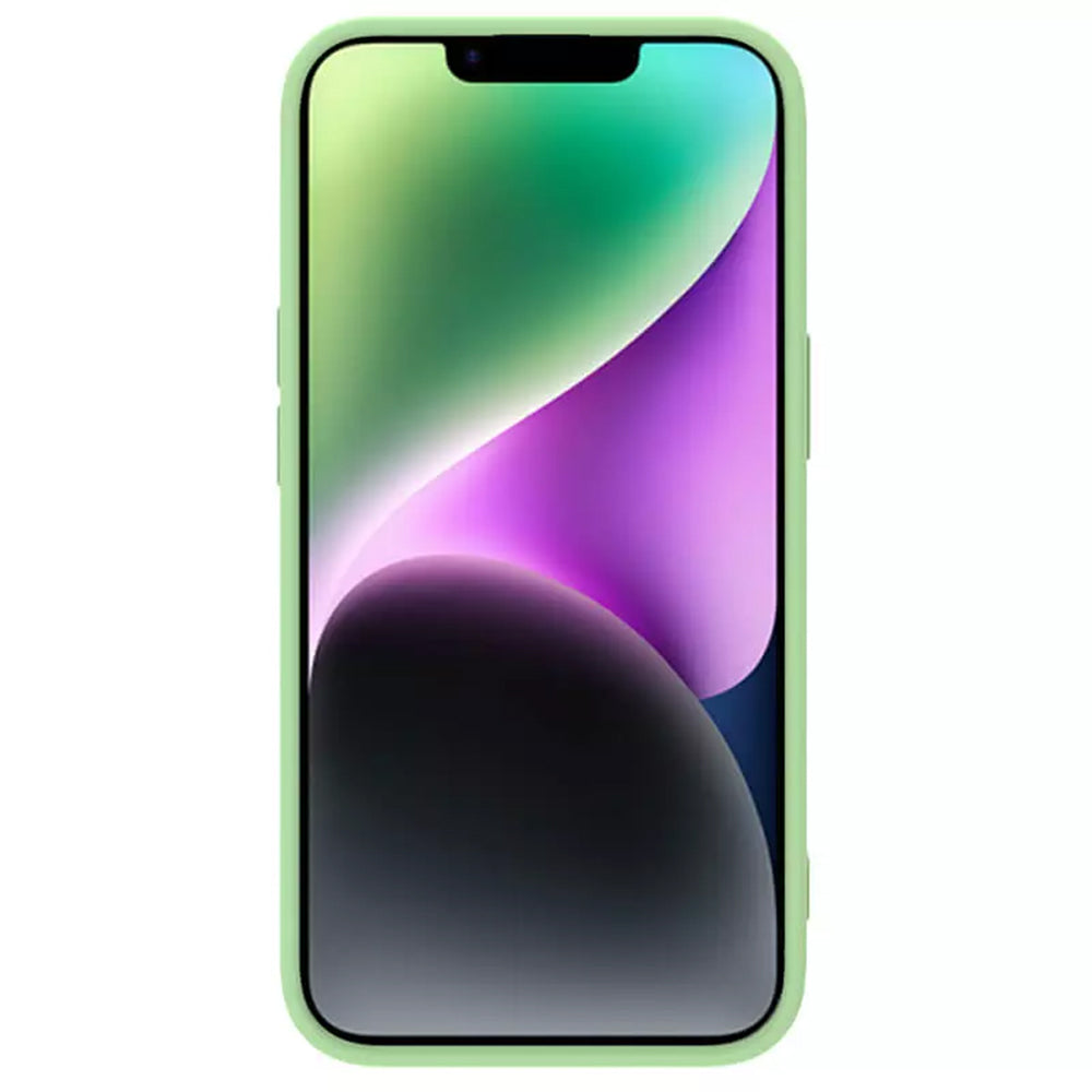 Capa MagSafe para Apple iPhone 15 Plus, Nillkin, CamShield Silky, Verde Claro