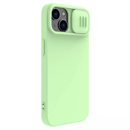 Capa MagSafe para Apple iPhone 15 Plus, Nillkin, CamShield Silky, Verde Claro