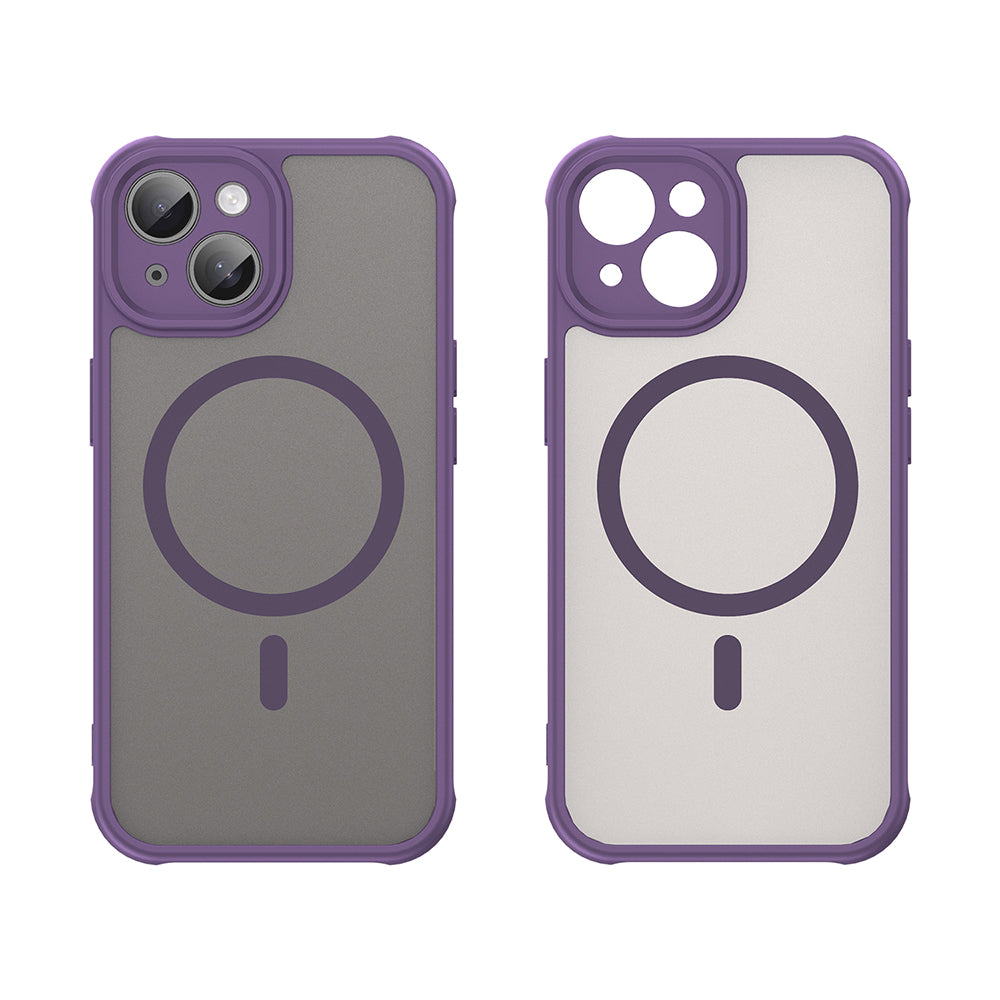 Capa MagSafe para Apple iPhone 15 Plus, Techsuit, HaloFrost II, Roxo