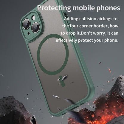 Capa MagSafe para Apple iPhone 15 Plus, Techsuit, HaloFrost II, Verde