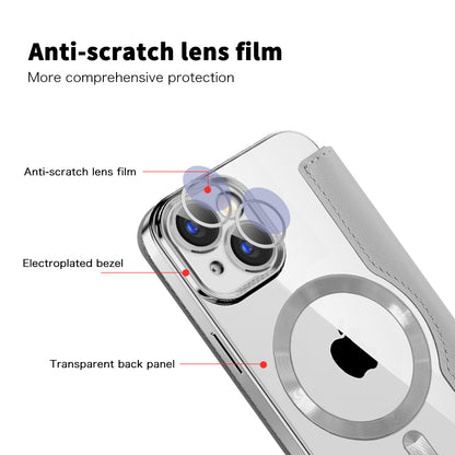 Capa MagSafe para Apple iPhone 15 Plus, Techsuit, SmartMag Book, Cinzento