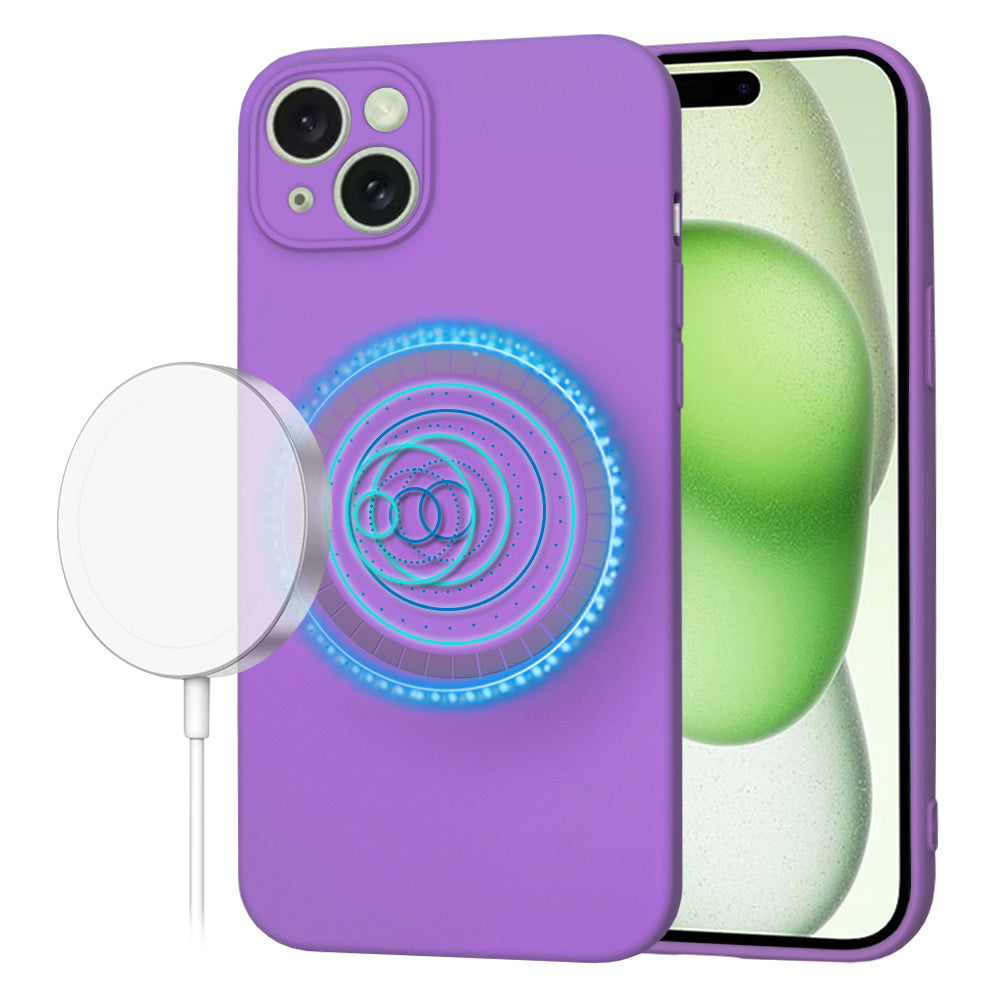 Capa MagSafe para Apple iPhone 15 Plus, Techsuit, SoftFlex, Roxo