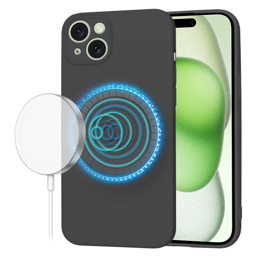 Capa MagSafe para Apple iPhone 15 Plus, Techsuit, SoftFlex, Preta