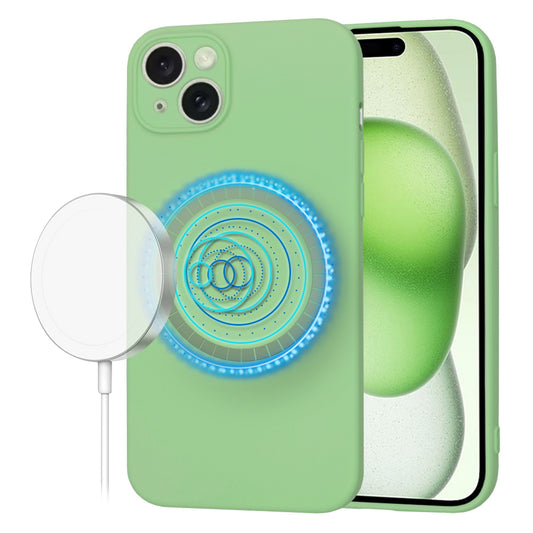 Capa MagSafe para Apple iPhone 15 Plus, Techsuit, SoftFlex, Verde Claro