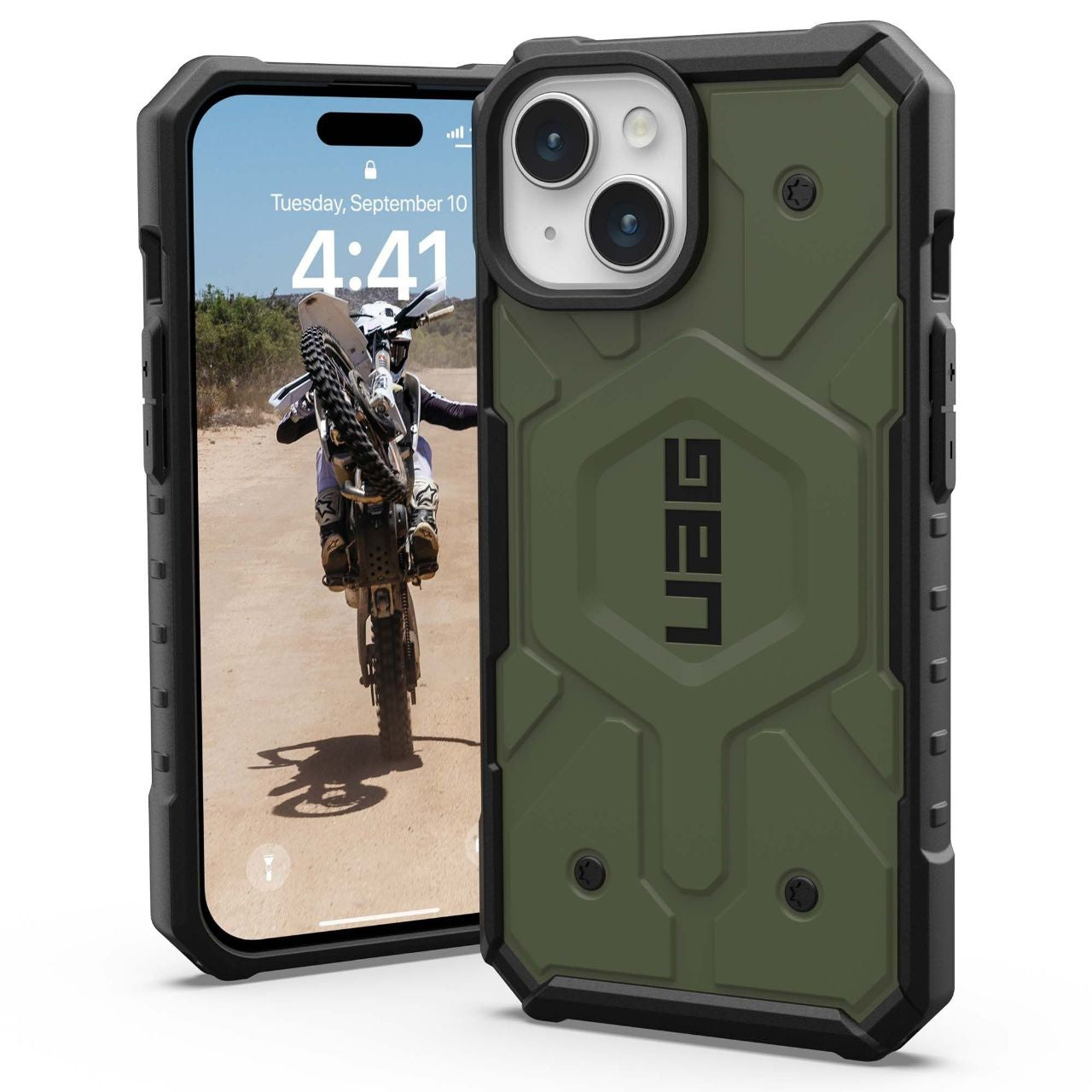 Capa MagSafe para Apple iPhone 15 Plus, Urban Armor Gear, Pathfinder, Verde
