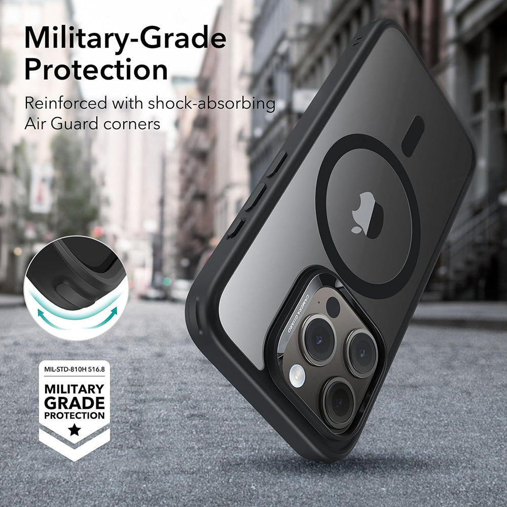 Capa MagSafe para Apple iPhone 15 Pro, ESR, Classic Hybrid, Preto Transparente