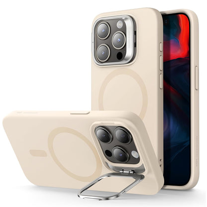 Capa MagSafe para Apple iPhone 15 Pro, ESR, Cloud Soft Kickstand, Creme