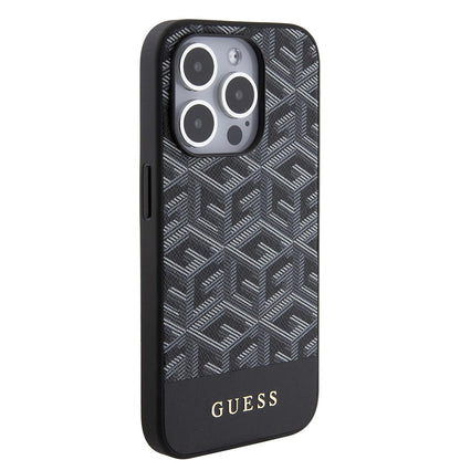 Capa MagSafe para Apple iPhone 15 Pro, Guess, GCube Stripes, Preta