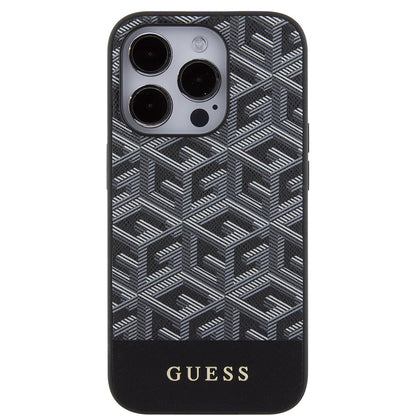 Capa MagSafe para Apple iPhone 15 Pro, Guess, GCube Stripes, Preta