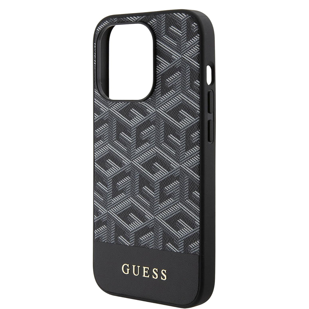Capa MagSafe para Apple iPhone 15 Pro, Guess, GCube Stripes, Preta