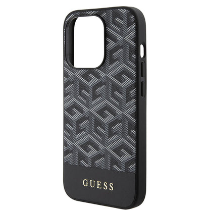 Capa MagSafe para Apple iPhone 15 Pro, Guess, GCube Stripes, Preta