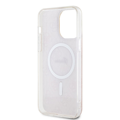 Capa MagSafe para Apple iPhone 15 Pro, Guess, IML 4G, Rosa